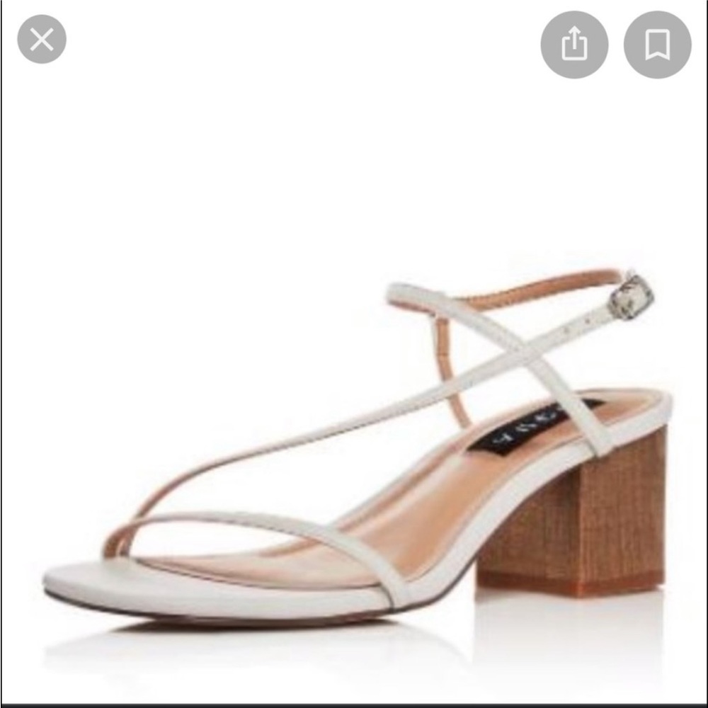 🏝️NWT, NIB AQUA BLOCK HEEL BUCKLE DRESS STRAP SLINGBACK SANDAL, 8🏝️